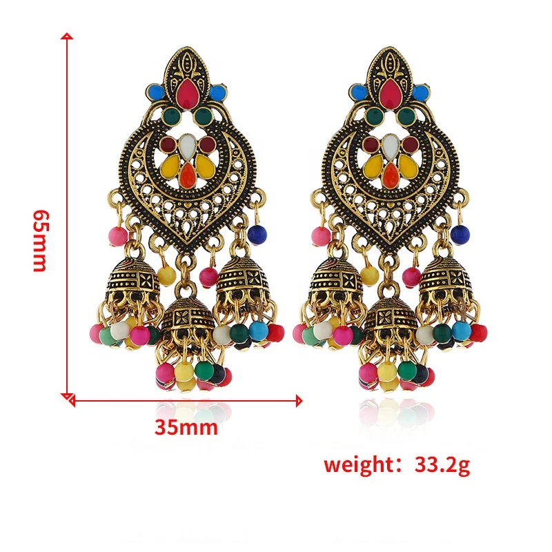 2019 New Style Bohemian Chic Wire Wrapped Line Ball Tassel Hoop Earrings For Women Girl