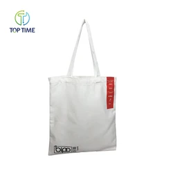 Custom logo printed 12oz white color cotton canvas makeup tote bags