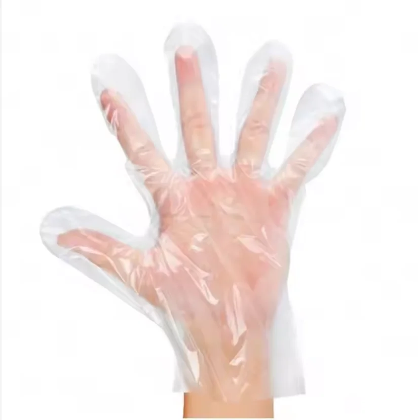 high quality HDPE gloves food grade TPE gloves PE Plastic Mitten Ldpe Poly Polyethylene Disposable Hand Gloves