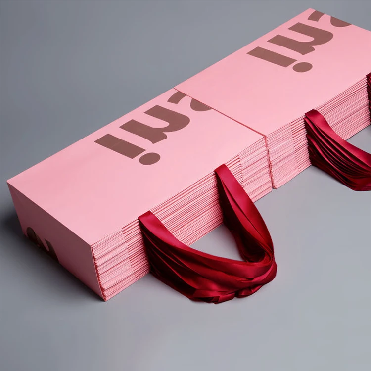 Custom Logo Printed Private Brand Design Luxury Paper Bag Gift Retail Shopping Boutique Paper Bag for Shoes Clothes Packaging