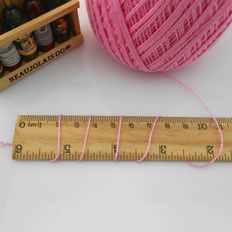 RongMeiXuan Lace Thread 08# 50g 325m  Crochet Yarn Knitting Cotton Baby Hand Woven Thread 100% Cotton Yarn