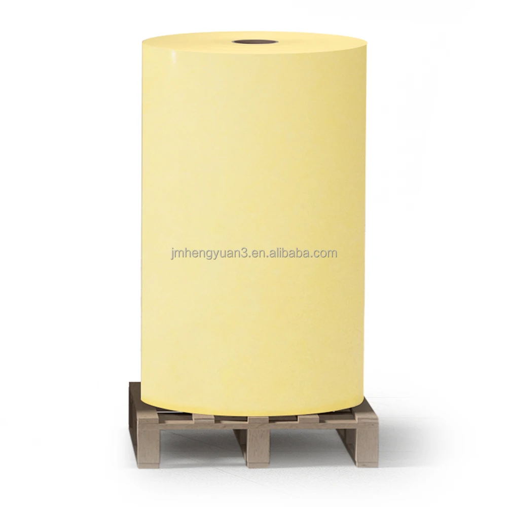 Custom Size Yellow Glassine Silicone Release Liner Glassine Paper Jumbo Roll