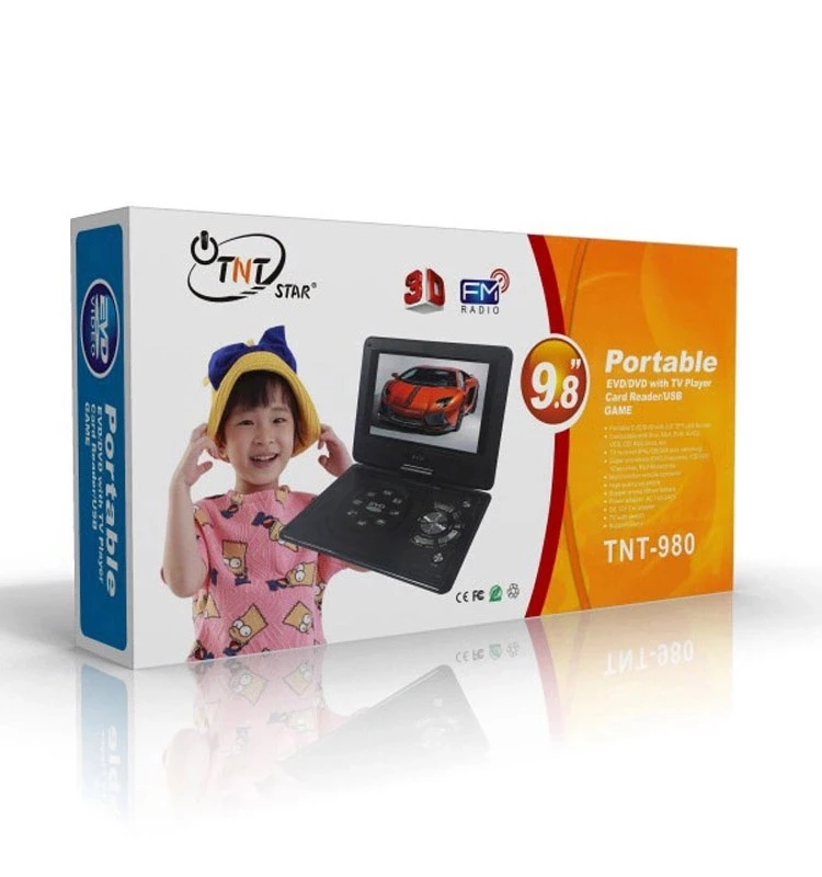 TNT STAR TNT-980 новый дизайн 9 8 дюймов Портативный dvd-плеер с tv по Заводской Цене
