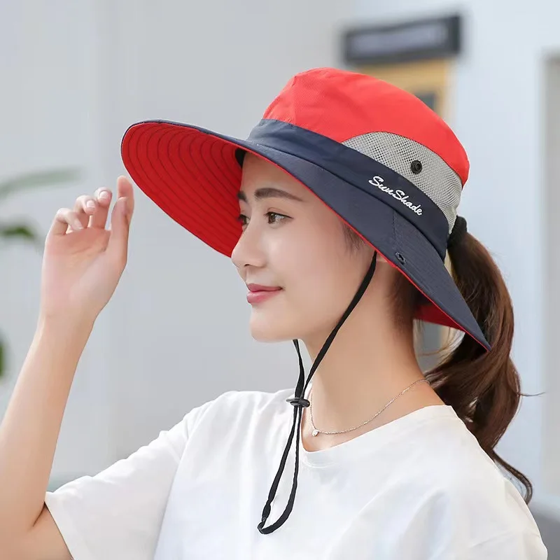 Custom Summer Foldable Sun Fisherman Hat Wide Brim Casual Travel Beach Sunscreen Uv Protection Bucket Cap Hats