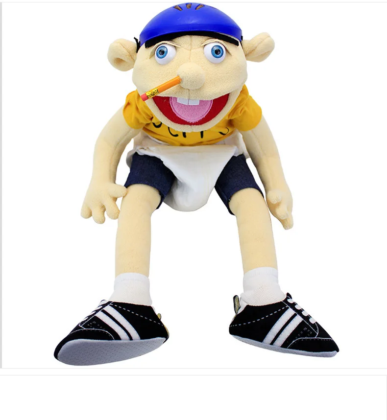 Hot Selling Funny Human Jeffy & Feebee Boy Girl Hand Puppet Kids Interactive Plush Gift Jeff Puppet Toy