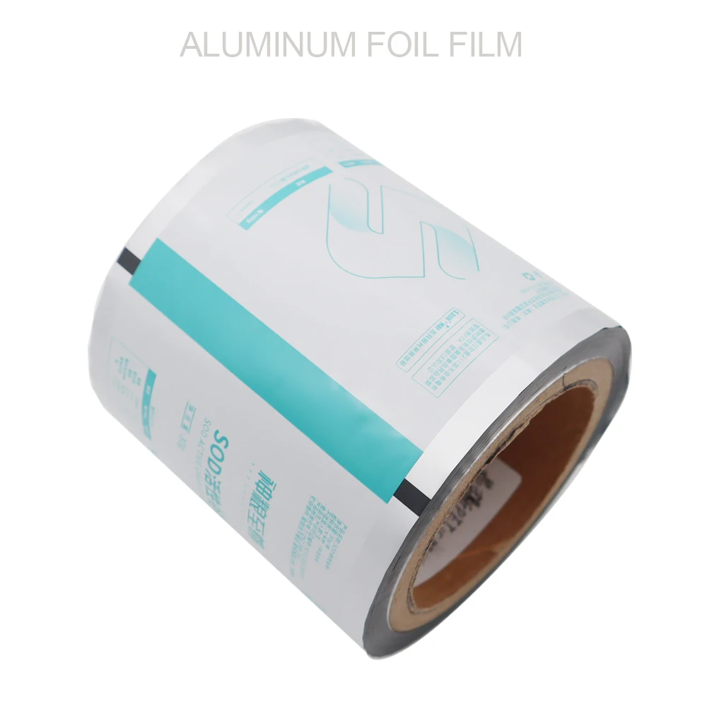 Factory Custom Two-Way Easy Tear Aluminum Foil Food Grade Heat Sealing Roll Film with Printed Composite Lid