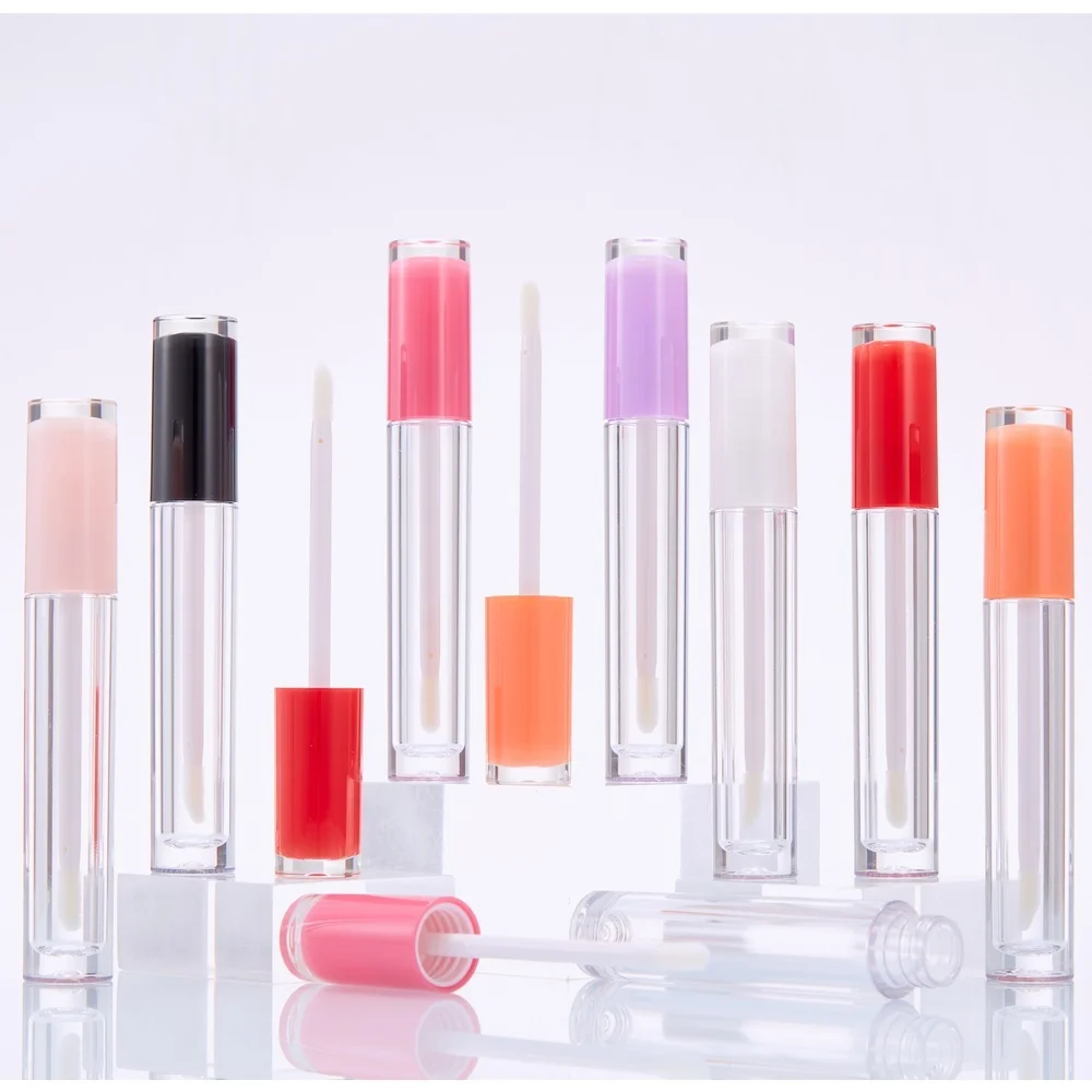 5ml multi-color round tube lip gloss lip glaze lip gloss empty nozzle red tube cross-border hot sales