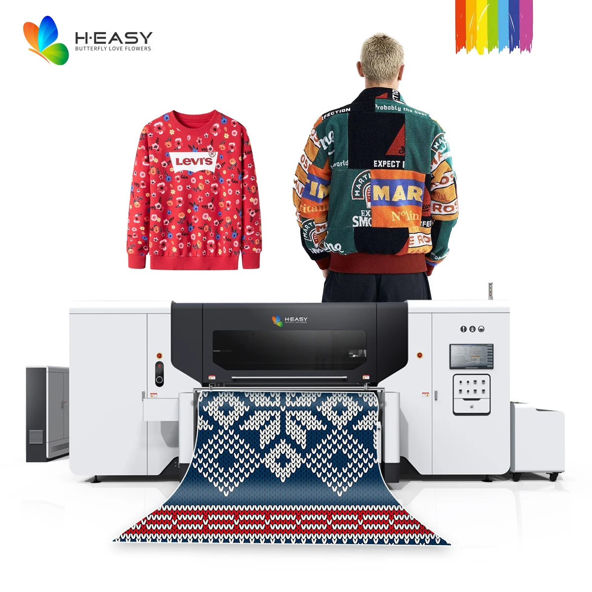 Textile digital printer direct to fabrics printing machine Ricoh Gen5/6 S3200 printer for cotton silk polyester textile printer