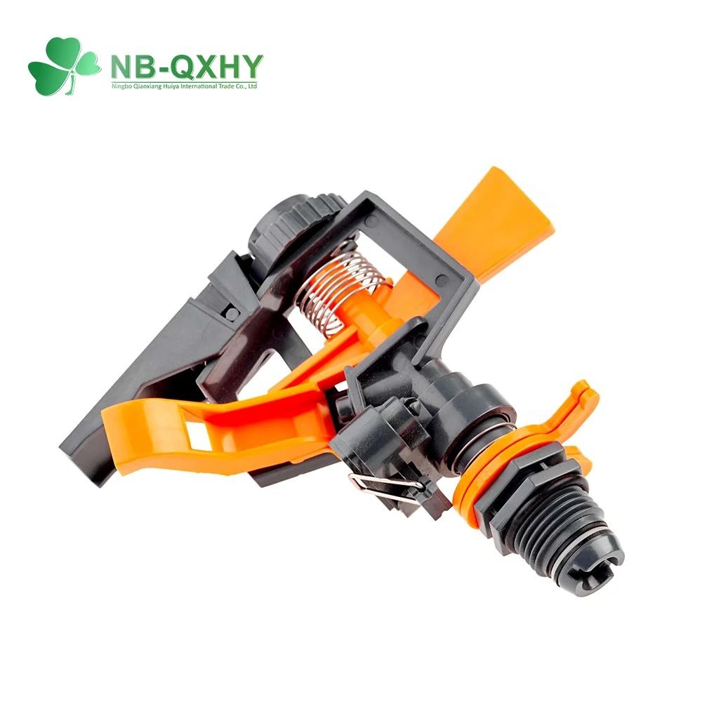 Garden Tools Lawn Irrigation 1/2 Inch Plastic Adjustable Impulse Sprinkler Automatic Rocker Arm Nozzle Irrigation Sprinkler
