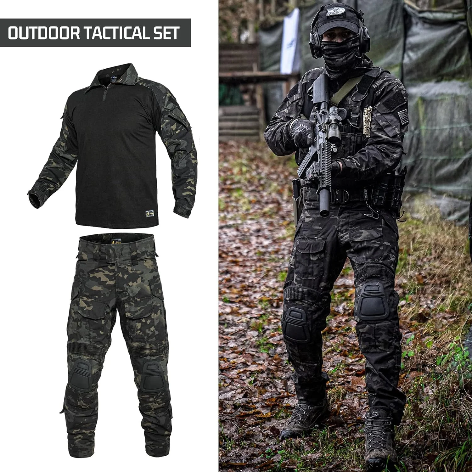 Wholesales camouflage combat frog suit tactical uniform Shirts Uniforms Multicam Tactical Combat Shirt for Men