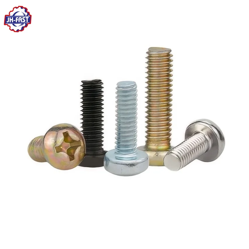 Custom Hex Socket Button Head Slotted Pan Head Screws With Washer Torx Cross Recessed Phillips Pan Head Machine Screw