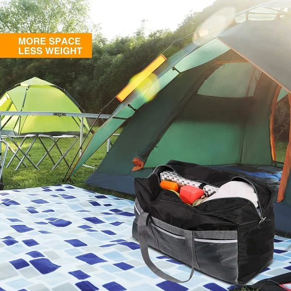 Free sample Extra Large Duffle Bag Lightweight, 96L Water Resistant Travel Duffle Bag Foldable for Men Women, Black