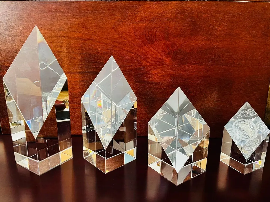 Factory Supplying Trophy Crystal Blank Glass Award For Engraving Custom