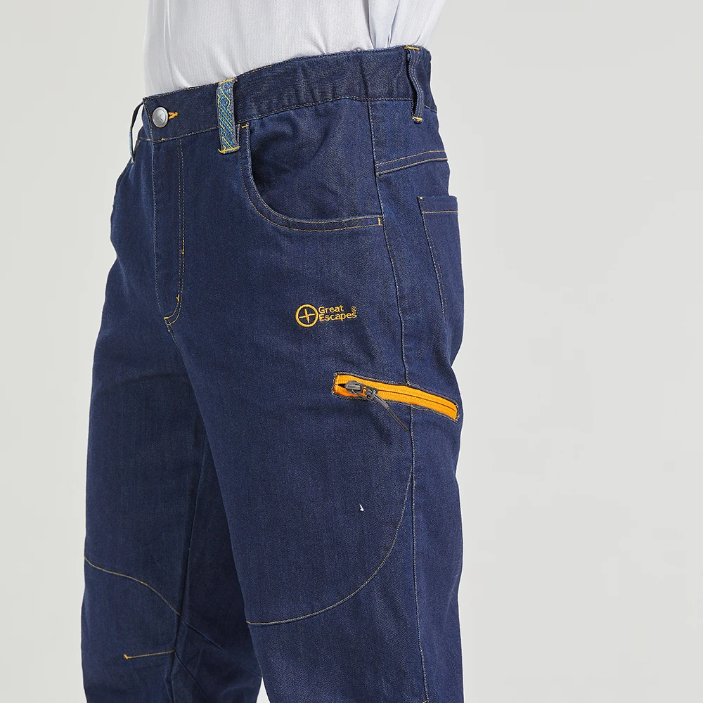 New arrival in stock men jeans pants ideal anti-abrasion stretch climbing trousers