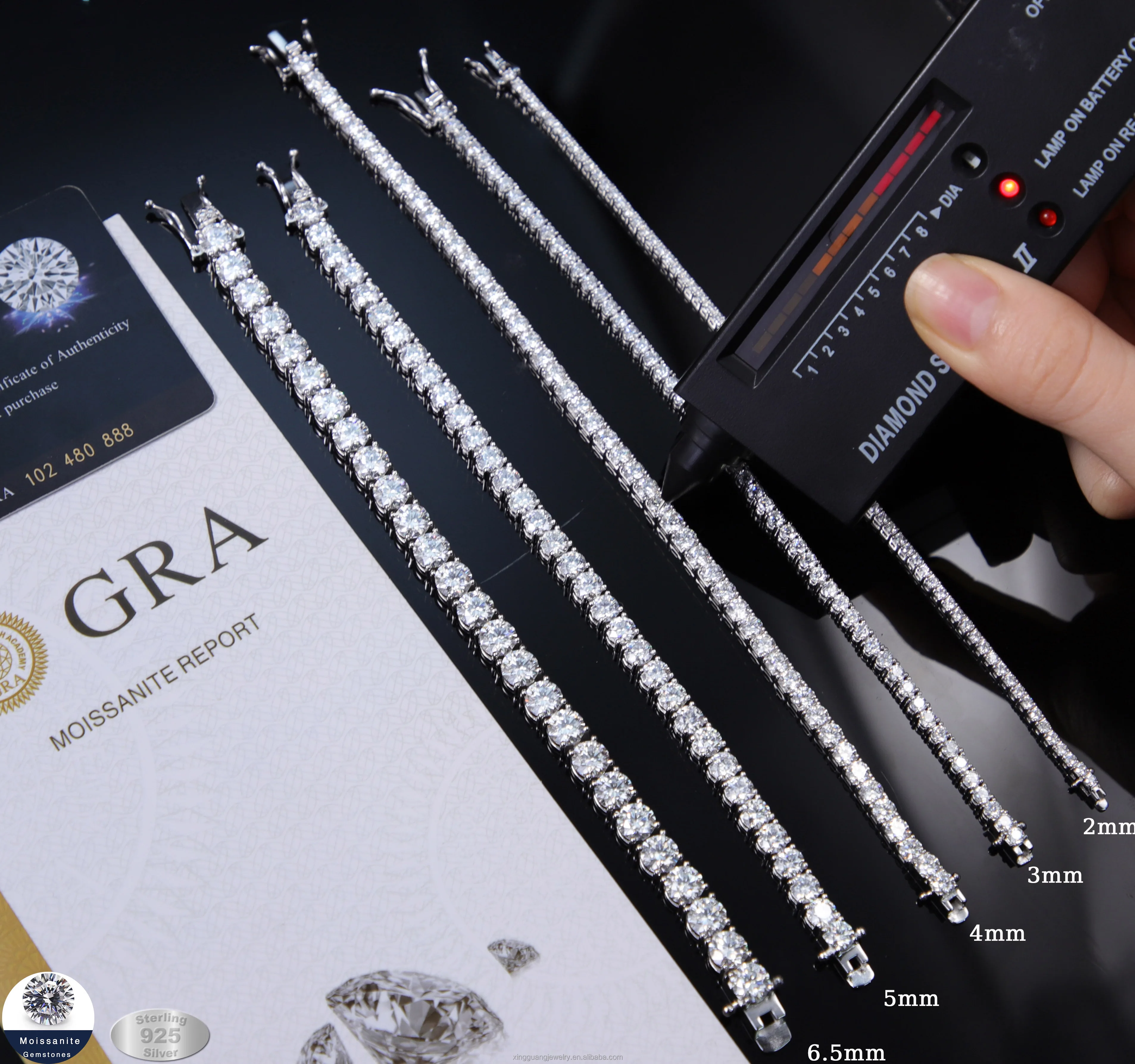 Factory price tennis diamond chain Necklace bracelet S925 Silver VVS Moissanite tennis Link fine jewelry for men women