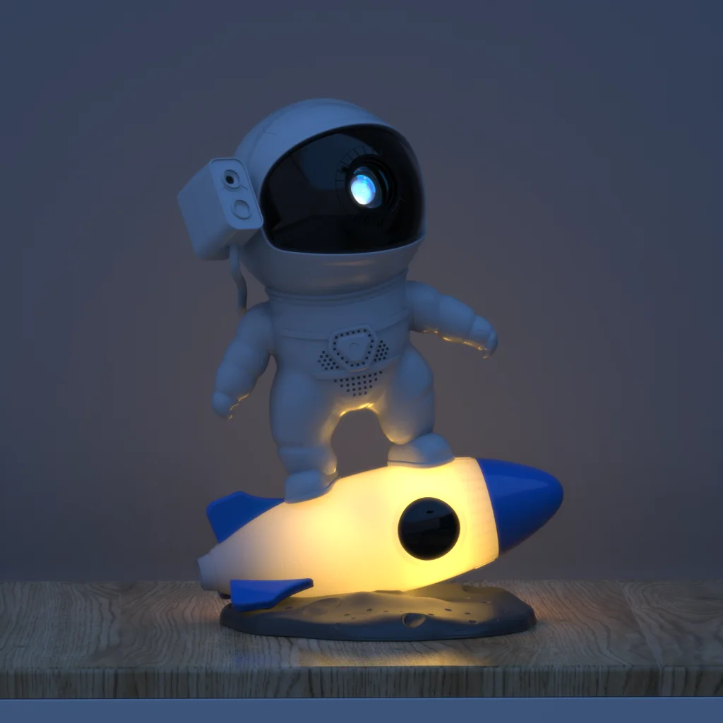Rocket Spaceman Astronaut Star The Milky Way  Projector Night Light Focusing 12 Films LED Projection Laser The Milky Way Robot L