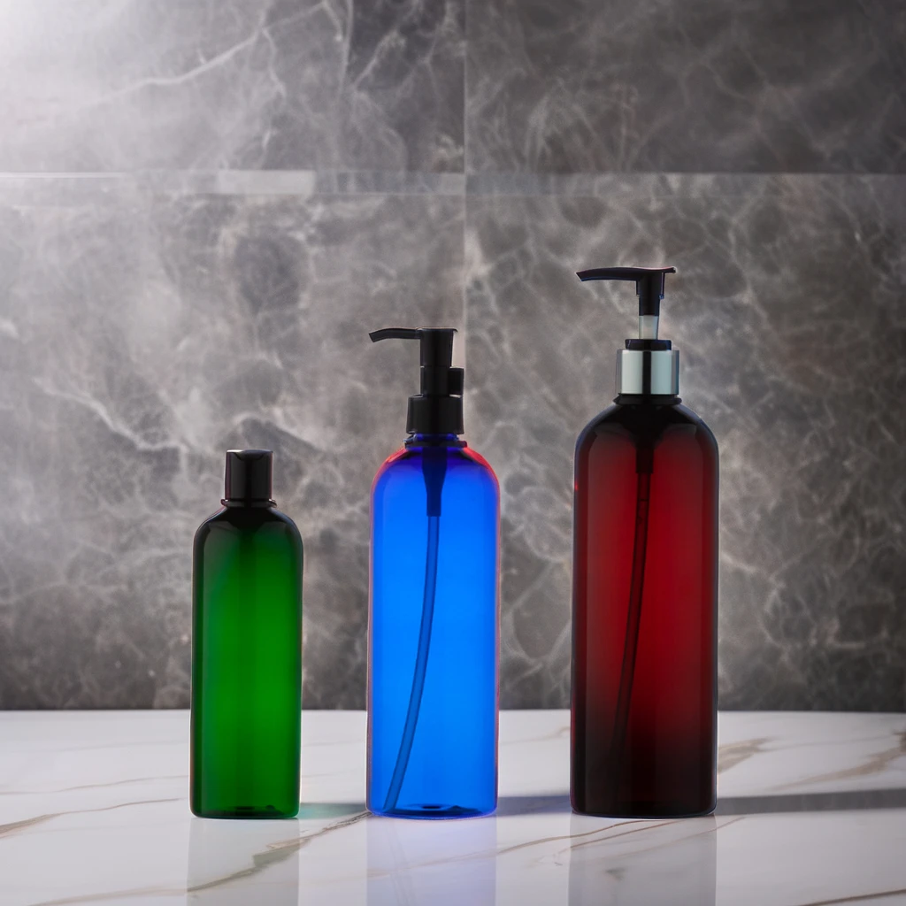 16oz 500ml Plastic Clear PET Bottle Empty Hand Sanitizer Pump Bottle for Shampoo Shower Gel Gel Foaming Wash Soap