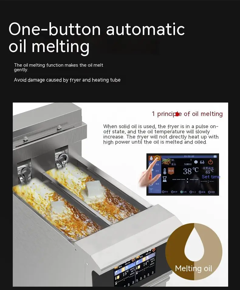 Commercial Double Cylinder Deep-frying Machine Fried Chicken Rice Krispies Fries Machine Time Electric Frying Oven OFE-213L