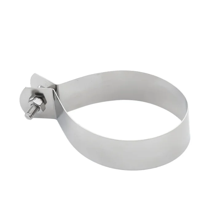 Stainless Steel Rigid Pipe Hole Strap 2 Holes Cable U Structure Connecting 2 Holes Cable U Bracket Clamps Hanger And Clips