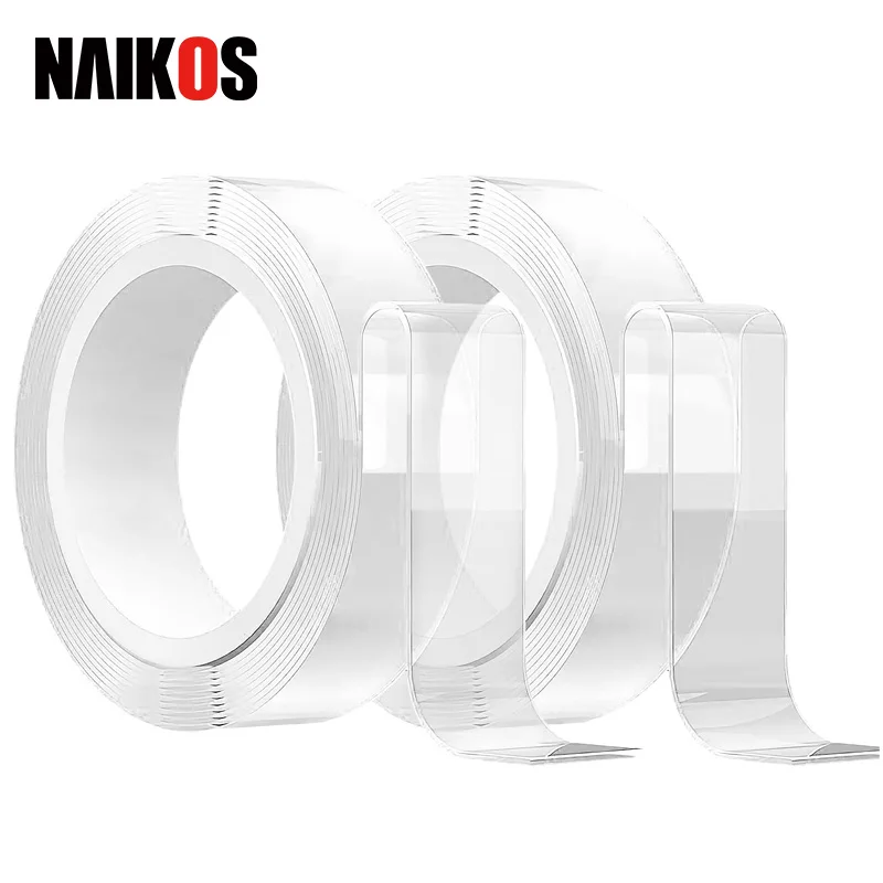 Double Sided Reusable Nano Tape Transparent Waterproof 1mmx2cmx1m Acrylic