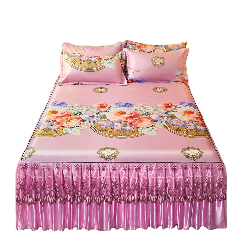 Ледяной Шелковый кружевной вышивка летний цветочный растительный натуральный обрезанный эластичный Стеганный набор