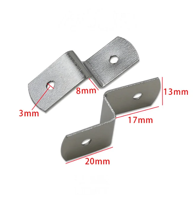 Z Shape Picture Frames Mirror hanging heavy duty nickel plated 2 hole Offset Mirror Spring Clips