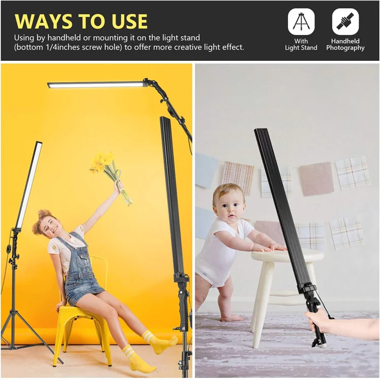 3 Pack LED video light stick professional video led lighting Kit for Photo Studio Video Shooting