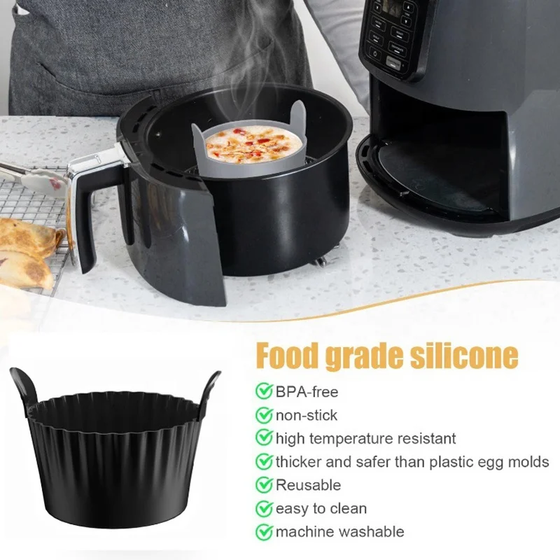 New Product Ideas 2024 Home And Kitchen Colorful Air Fryer Silicone Baking Cup Egg Boiler Cup Egg Poacher