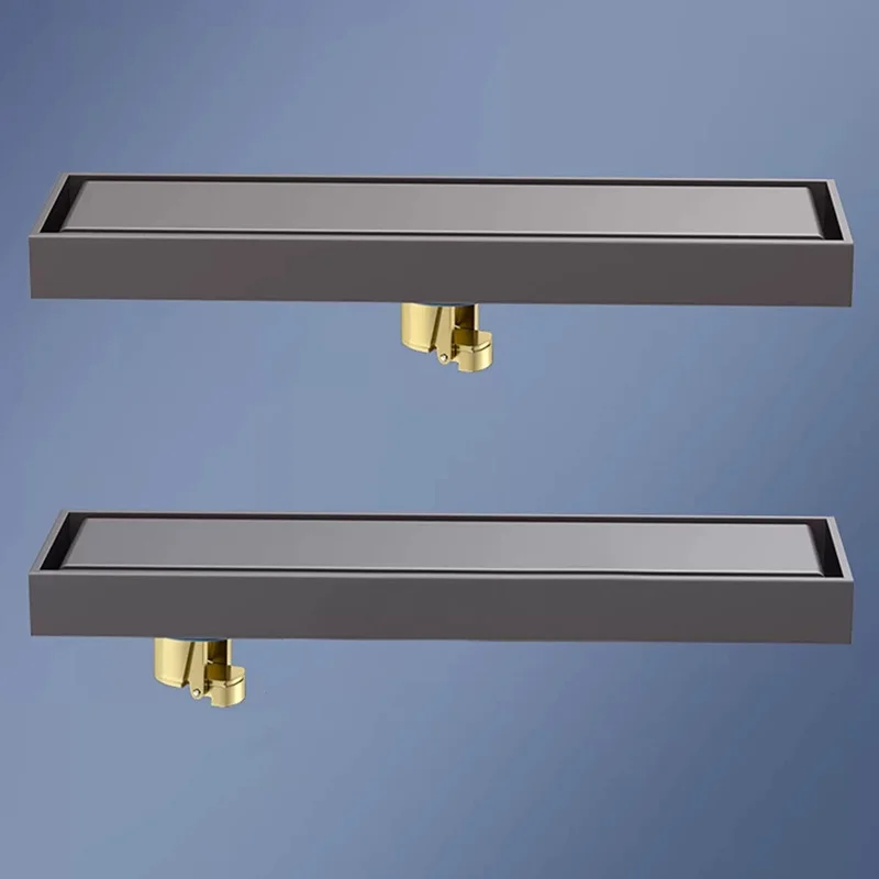 Modern Gray Bathroom Shower Roof Odour Less Floor Drain Anti Odor Cocroach Stainless Steel Long Shower Floor Drain Wetroom Line