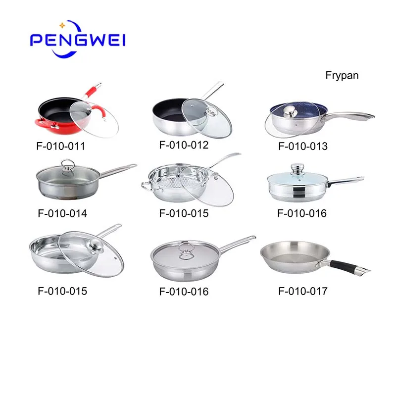 Professional manufacturer induction cooking cookware fry pan set stainless steel fry pan non-stick frypan