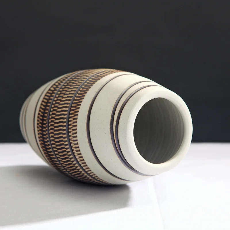 Antique Pottery Vintage Minimalist Handmade Clay Rustic Retro Ceramic Vase