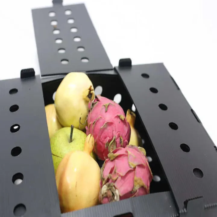 Оптовая продажа многоразовые штабелируемые полипропиленовые полые гофрированные пластиковые Полиэтиленовые упаковочные коробки для хранения фруктов и овощей