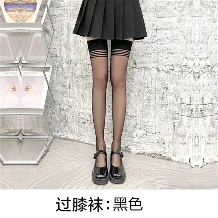 High Quality Multi-Color Woman Lace Over The Knee Socks Top Thigh High Silk Stockings with silicone