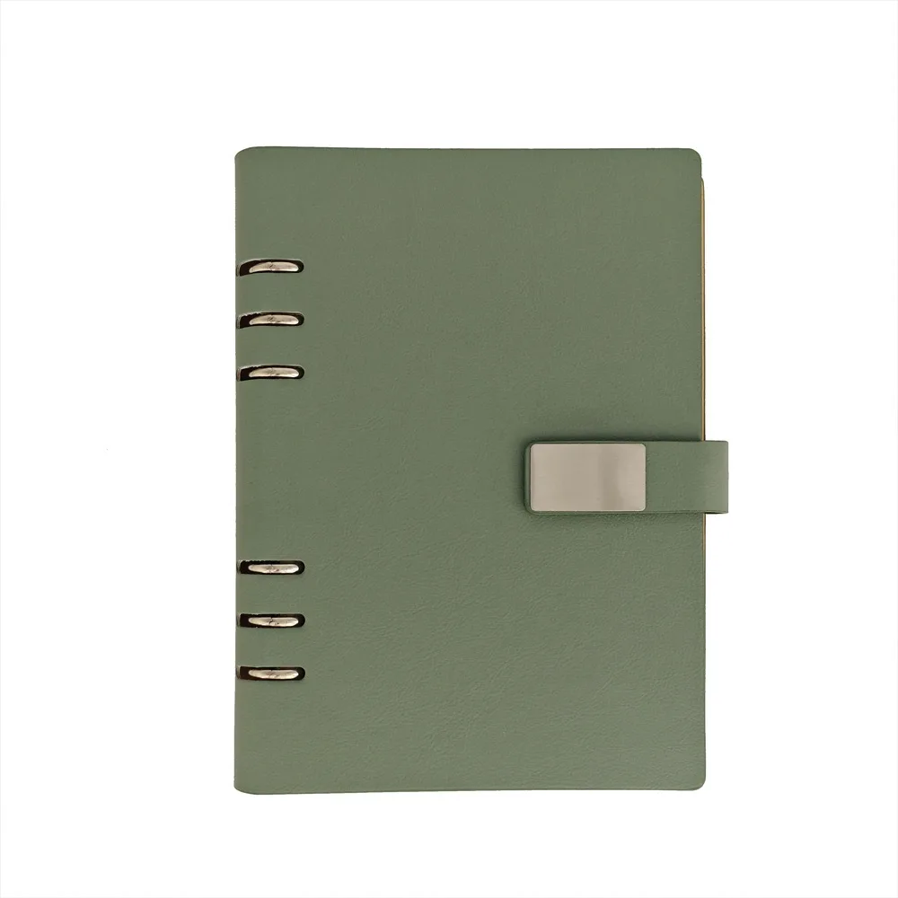 A5 A6 Notebook Planner Binder Accessories Hardcover School Supplies Diary Journal with Custom Logo PU Leather Cover