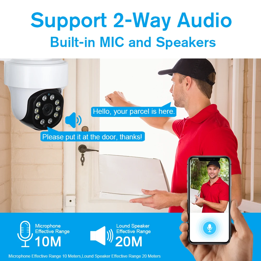 Whole Sale Cheap Full HD 1080P Wireless PTZ IP Camera Full Colour Night Vision Security Camera wifi