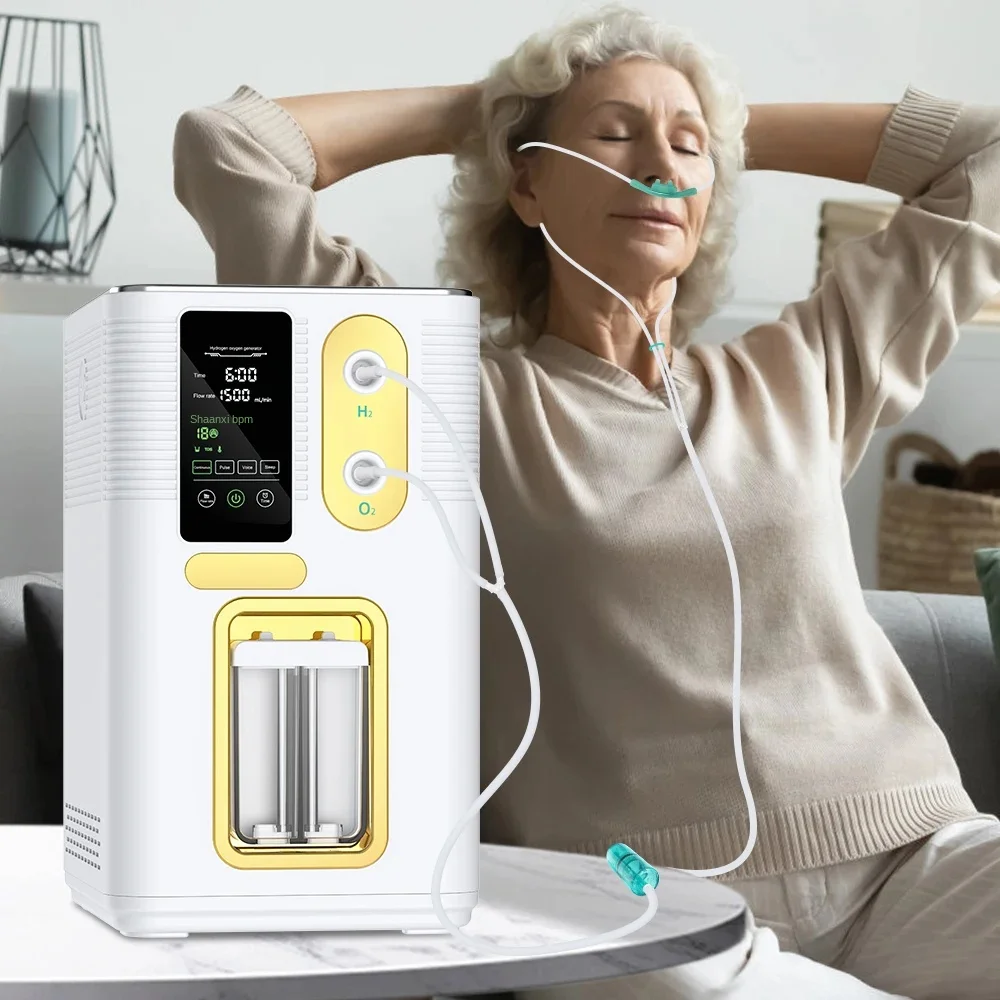 Suyzeko Hydrogen Inhaler Machine 150-3000ML Oxygen Concentrator Home Care Hydrogen Water Generator H2 Molecular Home