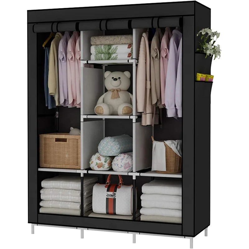 Hot Selling Non-woven Clothes Storage Cabinet Portable Wardrobe Closet Clothes Organizer