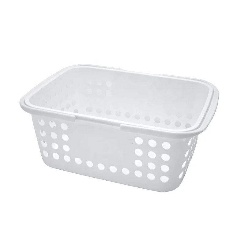 [msmx]Supermarket Chains Black Shopping Plastic Basket Handle Plastic Baskets