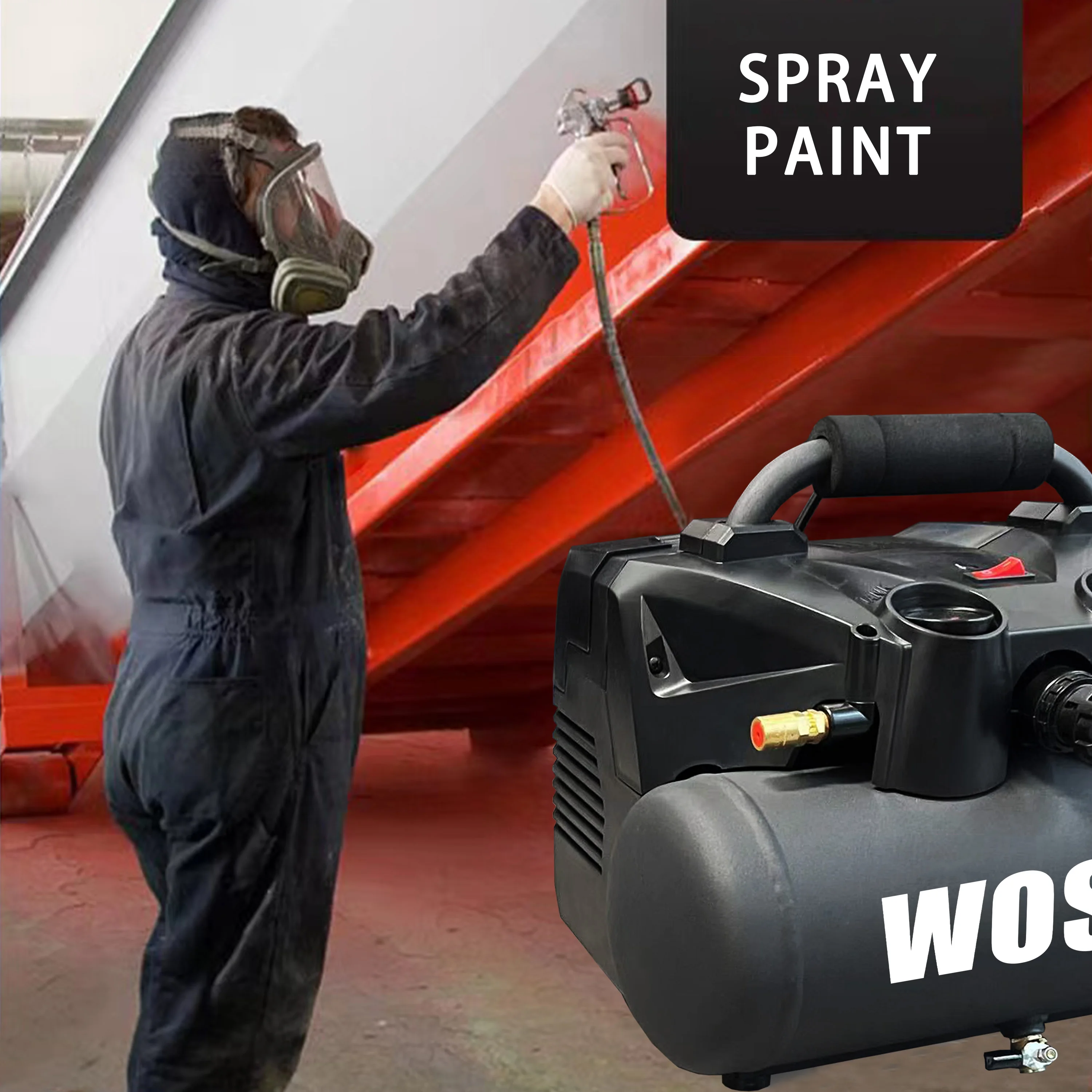 WOSAI 116-135PSI Pump Car Tyre Onboard Air Compressor Tire Inflator