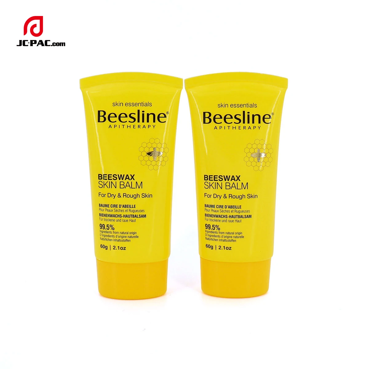 Custom100ml Oval Skin Cream Cosmetic Yellow Shiny Tube Wholesale Empty Flat Tube with Screw Cap Facial Cleanser Tube Packaging