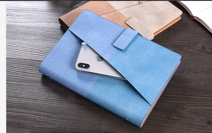 A5 PU leather Loose-leaf Erasable Repetitive writing waterproof paper notepad notebook gift set