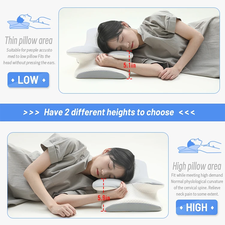 LIANDA P-105 Custom LOGO Bed Cervical Orthopedic Neck Rest Memory Foam Pillow Orthopedic Contour Pillow