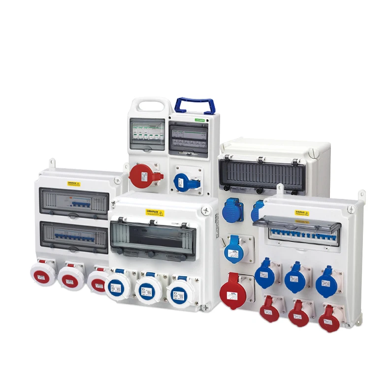 Hot selling wall mounted industrial customized combination socket box wall mounted power distribution box