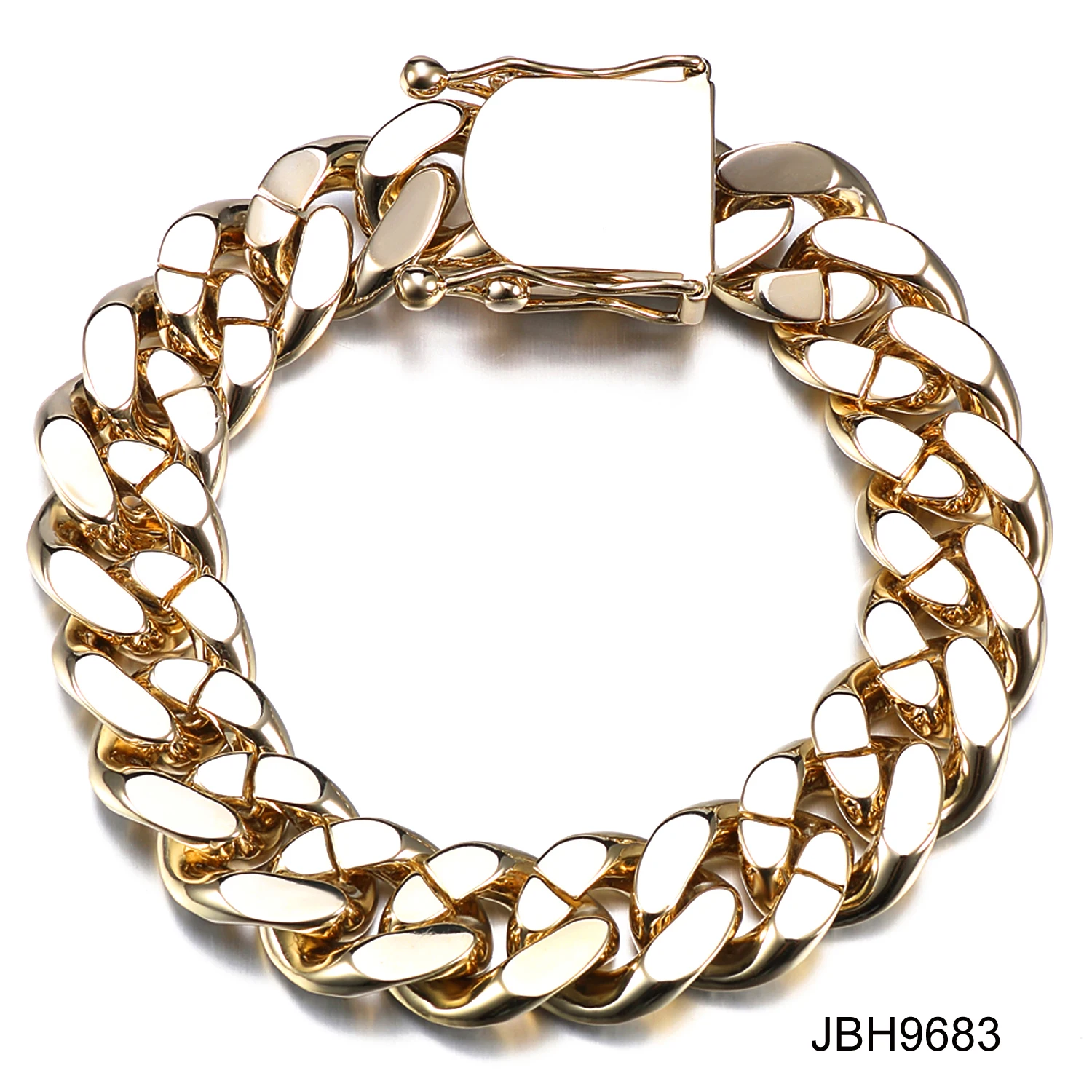 Jasen Jewellery 15mm 18mm Solid Thicker Iced Out Brass or Silver Miami Zircon Stones Lab Diamond Cuban Link Chain Necklace