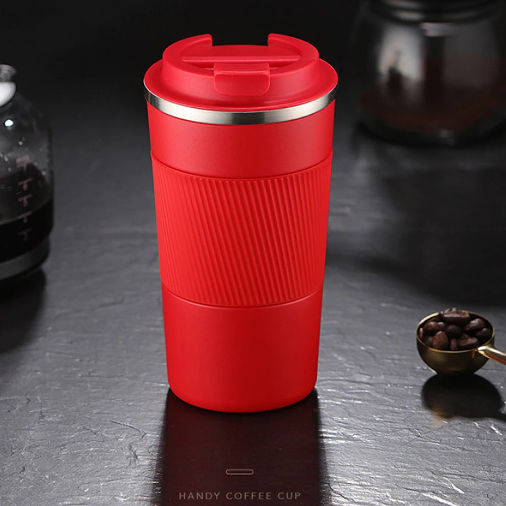 NEW 510ML 316 Stainless Steel Double-layer Biodegradable Reusable Non-slip Case Car Mug Vacuum Cup Milk Cup Coffee Mug