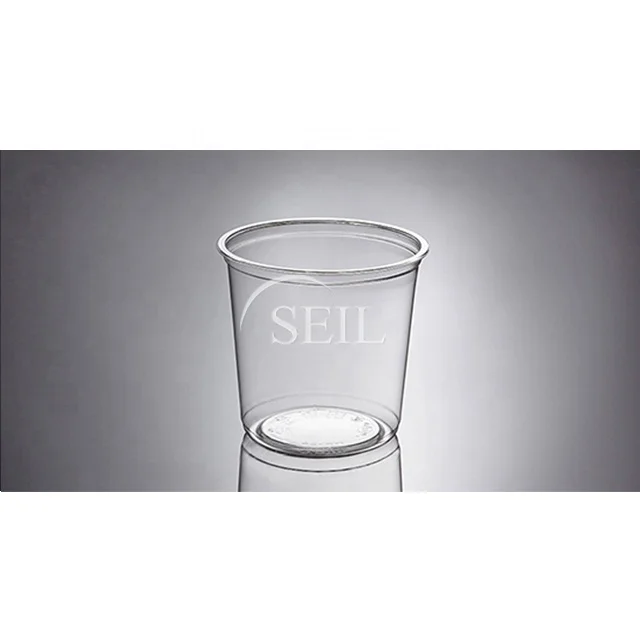 HR24 Disposable Crystal-clear Plastic Soy Sauce Cup with lid / Takeaway Soup, Salad, Fruit, Vegetable and Side dishes