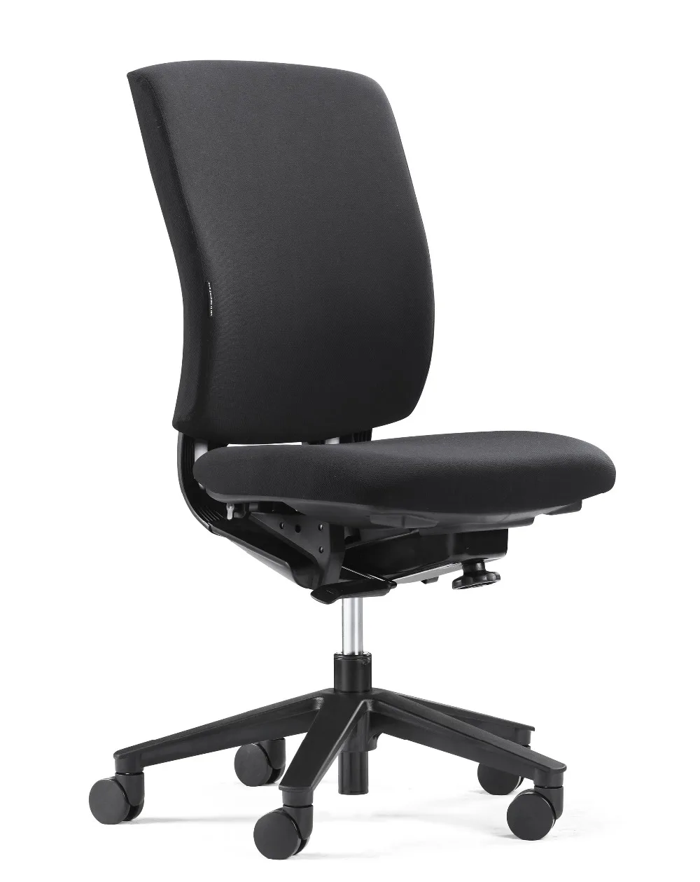 Oem design elegant lady office high back fabric without armrest swivel height adjustable task  office chairs