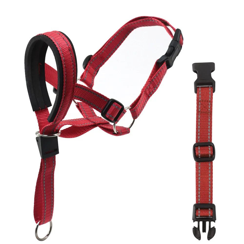 Wholesale Ready to Ship No Pull Dog Head Collar Soft Padded Leader Head collar Stops Heavy Pulling Dog Head Halter
