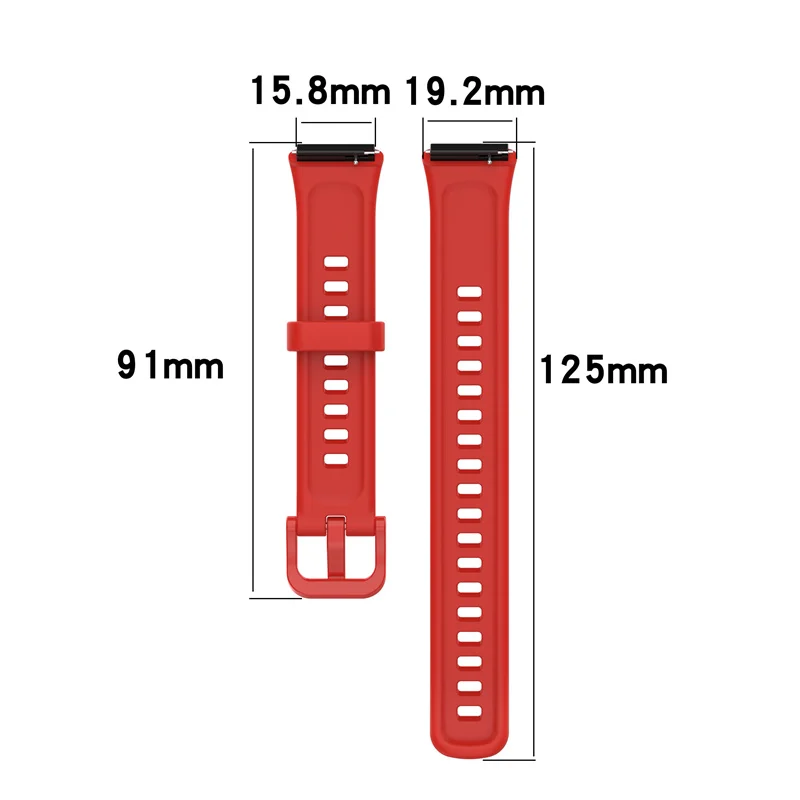Solid colors TPE material  watch strap for Huawei band 7
