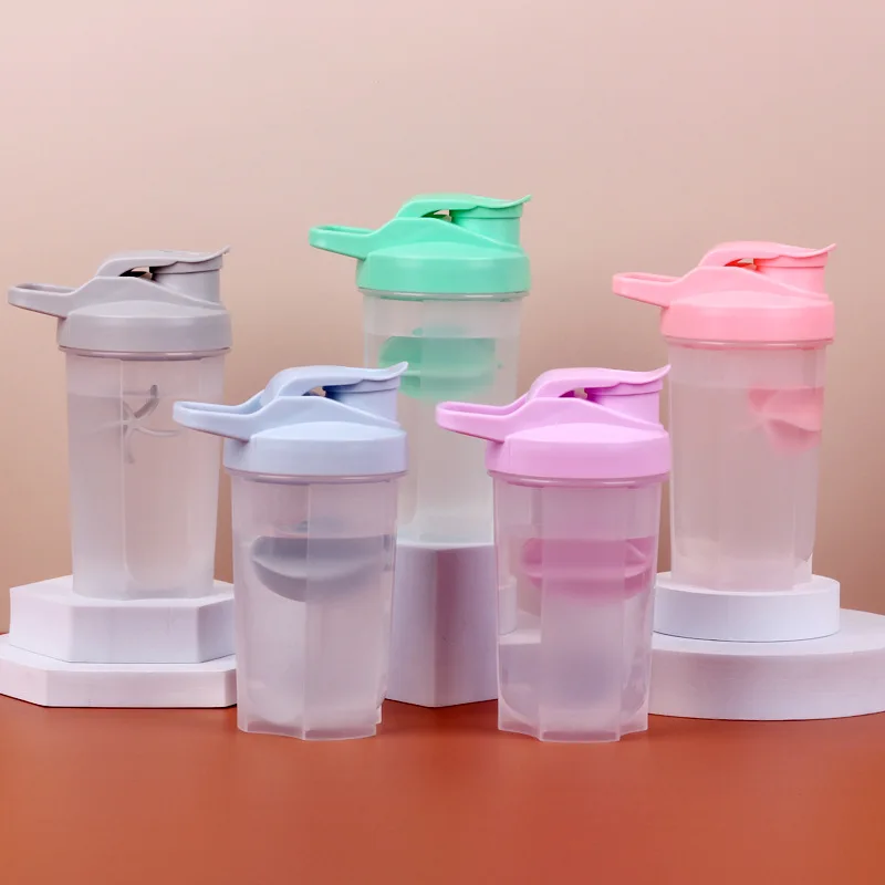 500ML Shaker Cup Protein Powder Shaker Fitness Portable Shaker Bottle with Handle